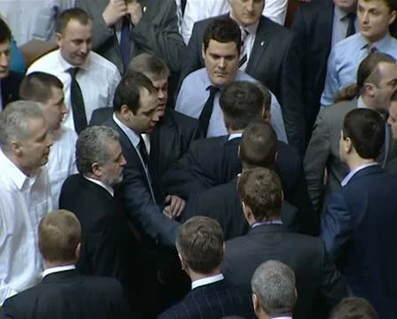 Brawl in parliament Stock Footage 22222059