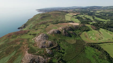 Bray Head, County Wicklow - Cinematic Aerial Drone Footage - Ireland Stock Footage 188797425