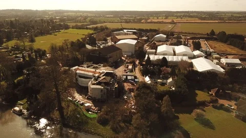 Bray studios, by drone Stock Footage 125854238