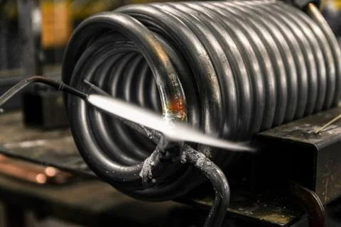 Braze welding process. Foto stock