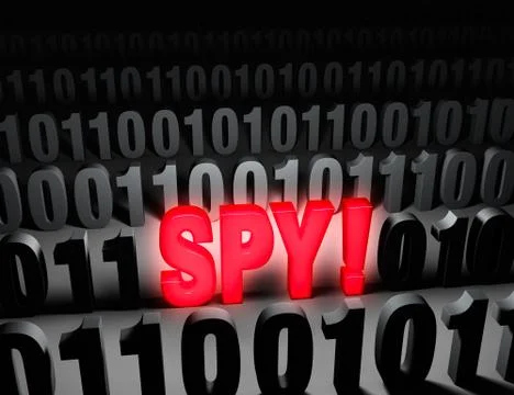 Brazen cyper spy! Illustrazione stock