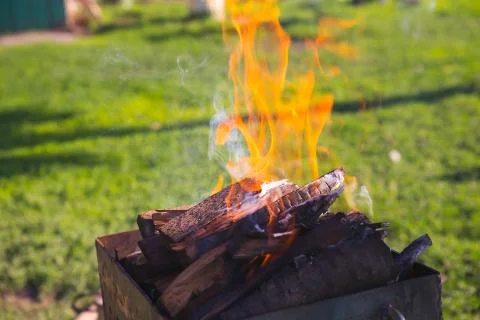Brazier fire hand Stock Photos