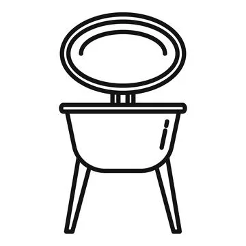 Brazier icon, outline style Ilustración de archivo