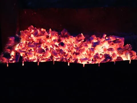 A brazier at night Stock Photos