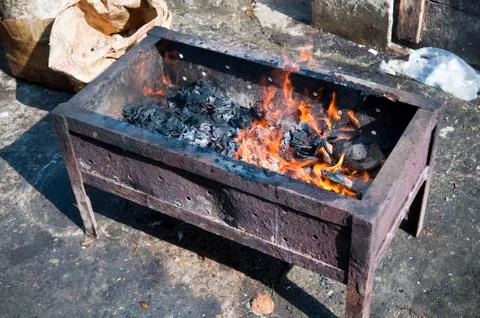 Brazier on a street Stock Photos