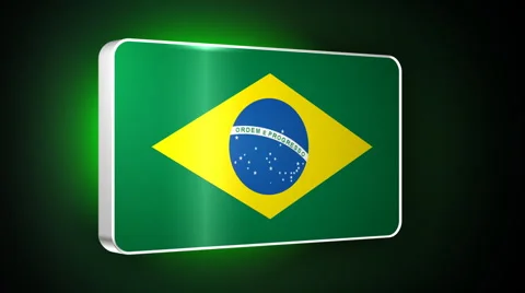 Brazil 3d flag Stock Footage 958351