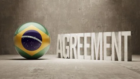 Brazil. Agreement  Concept Stock Illustration