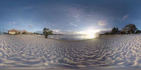 Brazil Alter Do Chao Beach Sunset Amazon River 360 VR Stock Footage 90407550