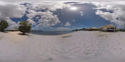 Brazil Alter Do Chao Beach Sun Amazon River 360 VR Stock Footage 90407781