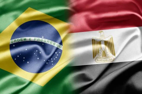 Brazil and egypt Stock Illustration