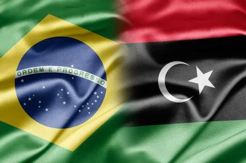 Brazil and libya Stock Illustration