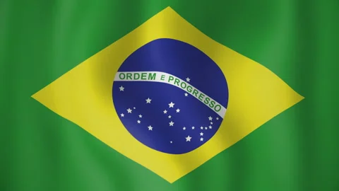 Brazil animated flag. Seamless loop. 4K Stock Footage 145428747