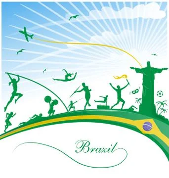 Brazil background Stockillustratie