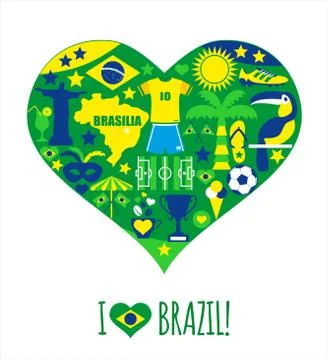 Brazil background 스톡 일러스트