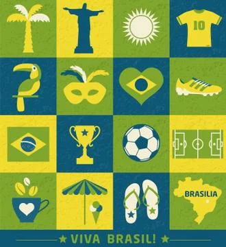 Brazil background. Stock Illustration