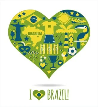 Brazil background. Stock Illustration