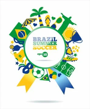 Brazil background Stock Illustration