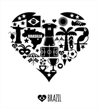 Brazil background Stock Illustration