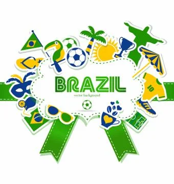 Brazil background Illustrazione stock