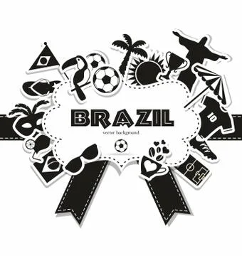 Brazil background Stock Illustration