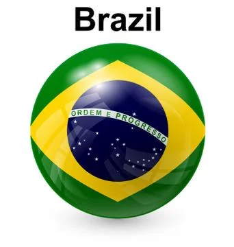 Brazil ball flag Stock Illustration