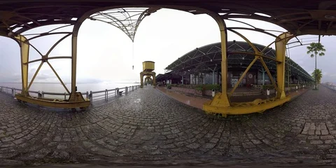 Brazil Belem Docks Amazon River 360 VR Stock Footage 90408362