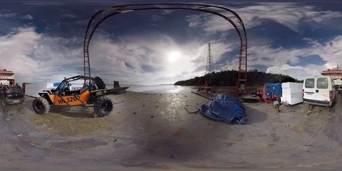 Brazil Belem Ferry Amazon River 360 VR Stock Footage 90408479