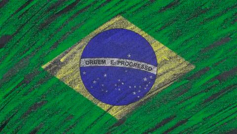 Brazil blackboard. Stock Illustration