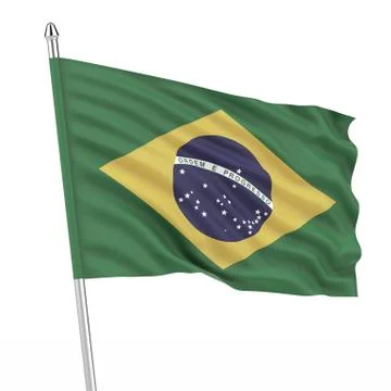 Brazil (Brasil) flag 库存插图
