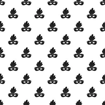 Brazil carnival mask pattern seamless Illustration