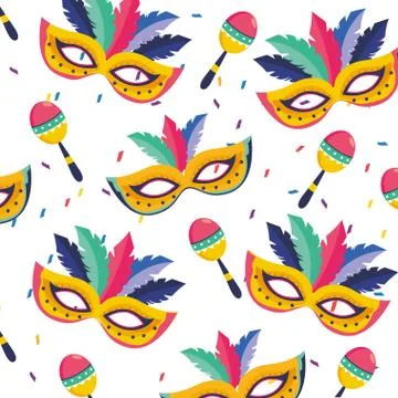 Brazil carnival pattern Illustration