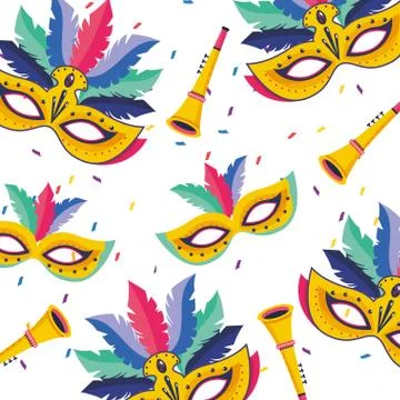 Brazil carnival pattern Stockillustratie