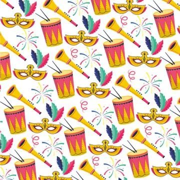 Brazil carnival pattern Illustration
