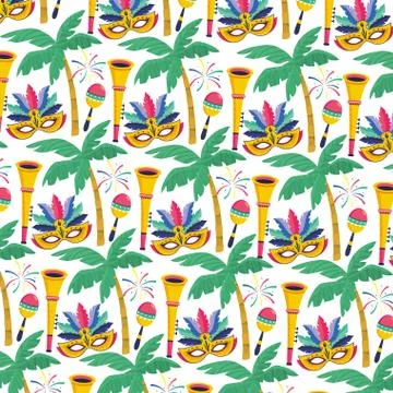 Brazil carnival pattern Stock-Illustration