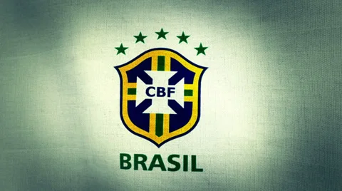 Brazil CBF World Cup 2014 Flag Logo Stock Footage 33784019
