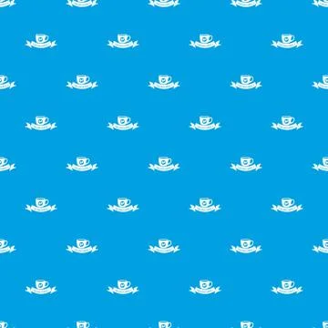 Brazil coffee pattern vector seamless blue Stock Illustration