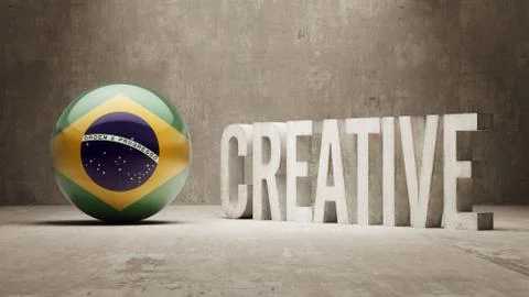 Brazil. Creative  Concept Stock Illustration
