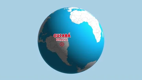 BRAZIL CUIABA ZOOM IN FROM SPACE Stock Footage 177454577