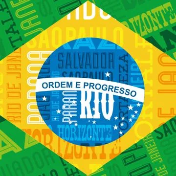 Brazil design over pattern background vector illustration Illustrazione stock