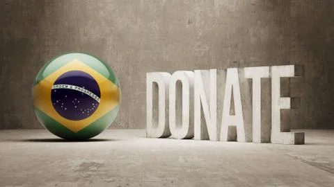Brazil. Donate  Concept Stock Illustration