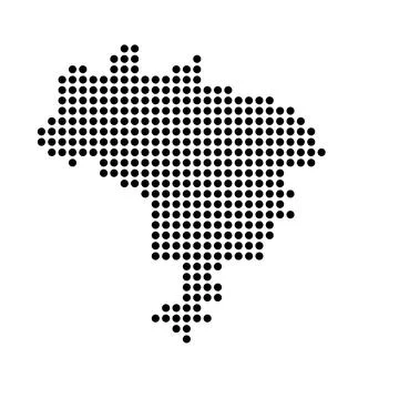 Brazil dotted vector map Stockillustratie
