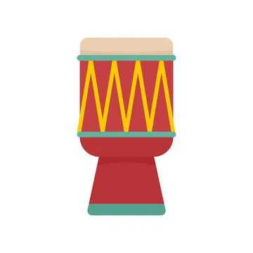 Brazil drums icon flat isolated vector イラスト素材