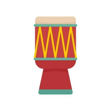 Brazil drums icon flat isolated Stock Illustration
