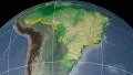 Brazil extruded. Bumps shaded. Graticule. 4k or 4k+ Resolution
