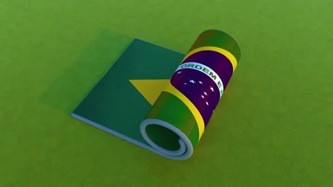 Brazil Flag 4K Stock-Footage 256599284