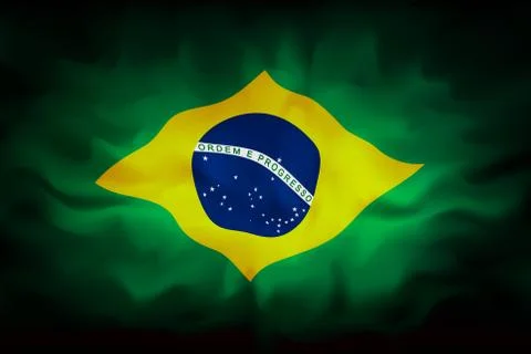 Brazil flag - abstract background for creative design. Brazilian festive poster Stock Illustration