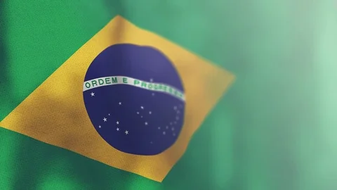 Brazil flag animated 스톡 동영상 80597635