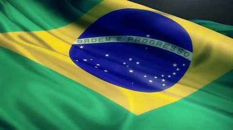 Brazil  Flag Animation Loop Stock Footage 38007517