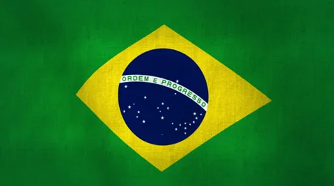 Brazil Flag Background Textured (Loop-able) Stock Footage 33987072