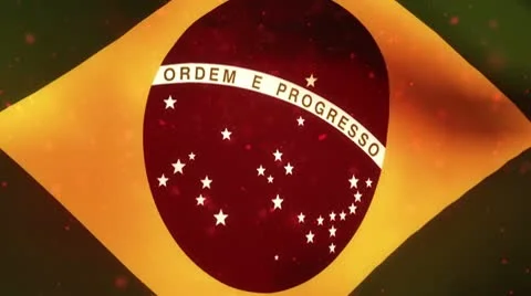 Brazil flag on fire Video stock 10718700